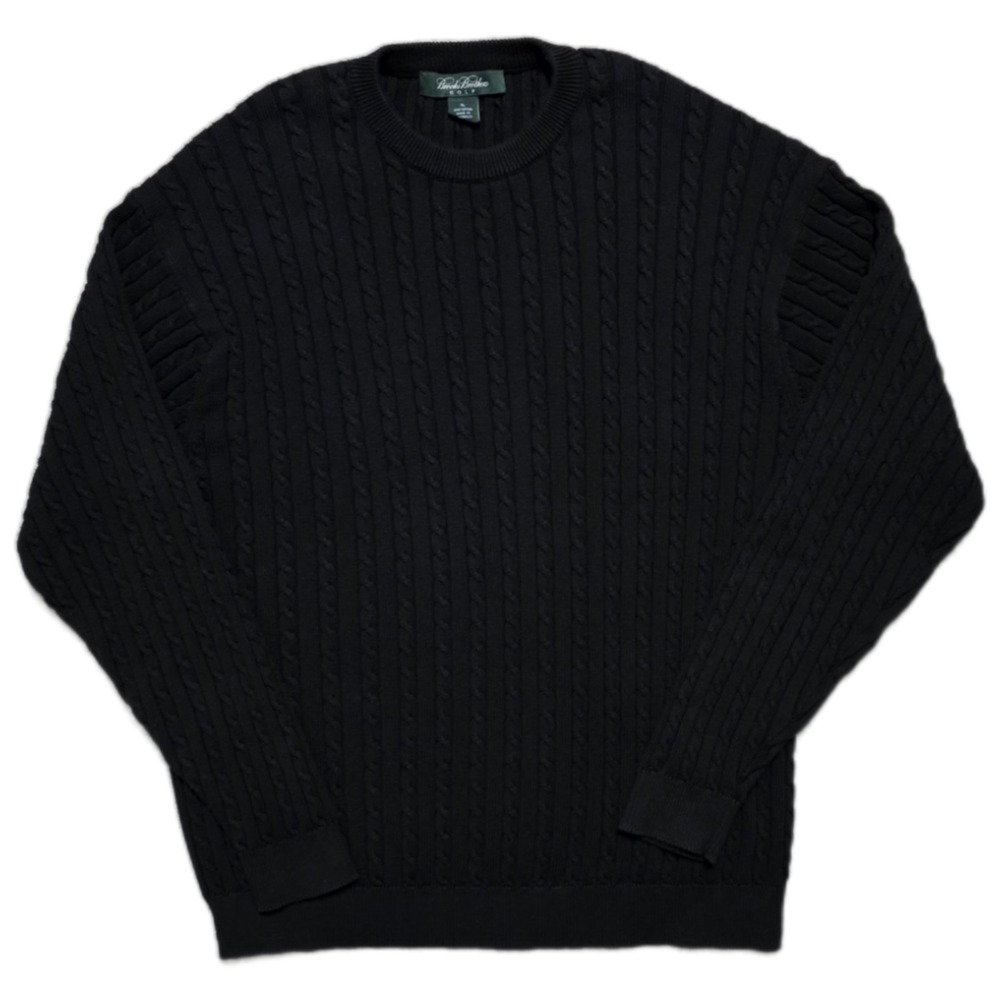 VINTAGE Brooks Brothers Golf Sweater Mens XL 100% Cotton Cable Knit Crewneck - Picture 2 of 11